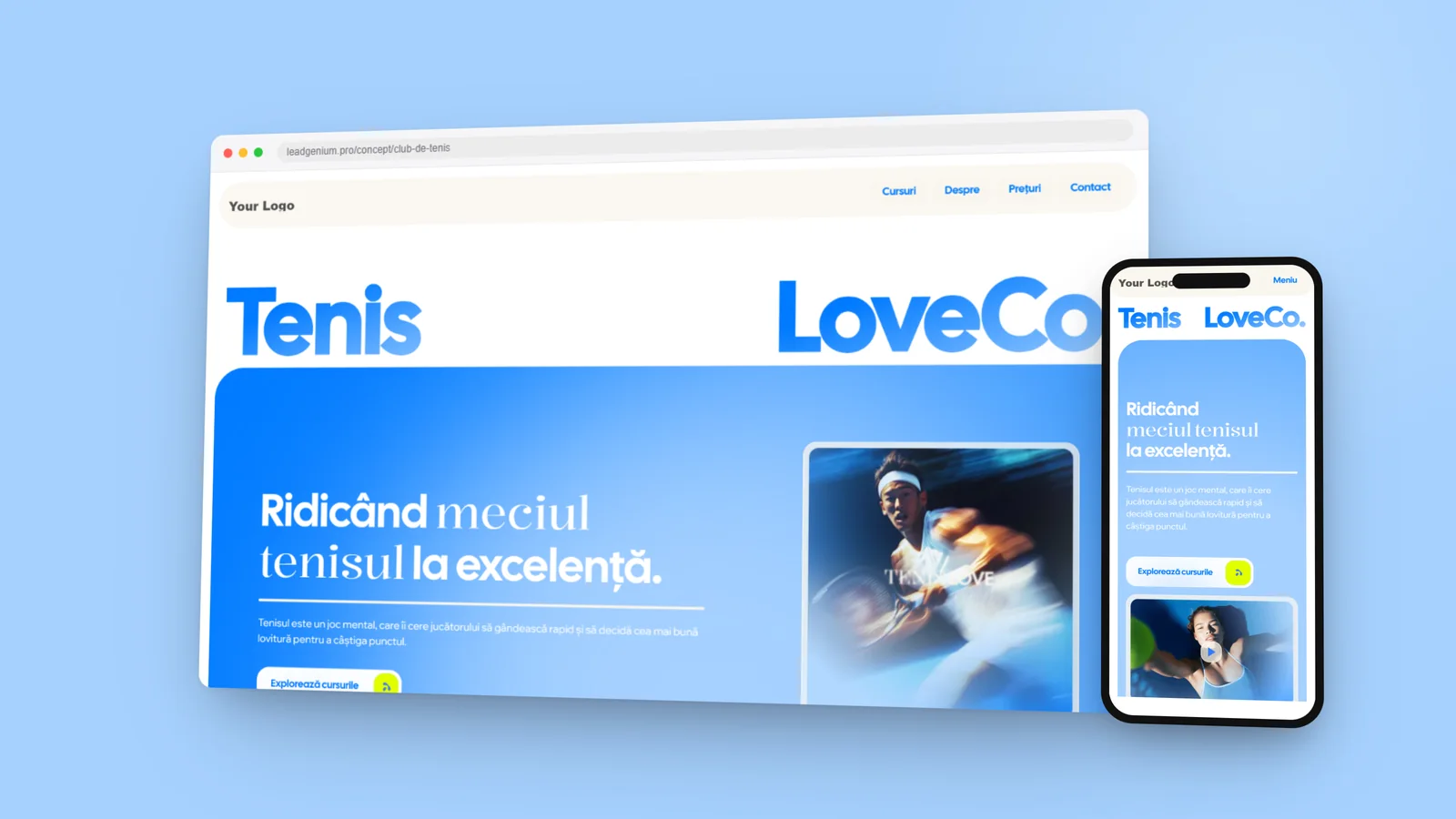 Club de tenis — leadgenium.pro/concept/club-de-tenis