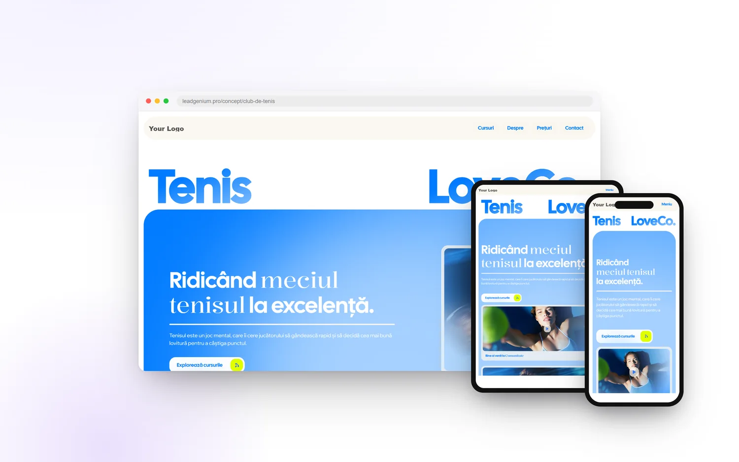 Club de tenis — leadgenium.pro/concept/club-de-tenis
