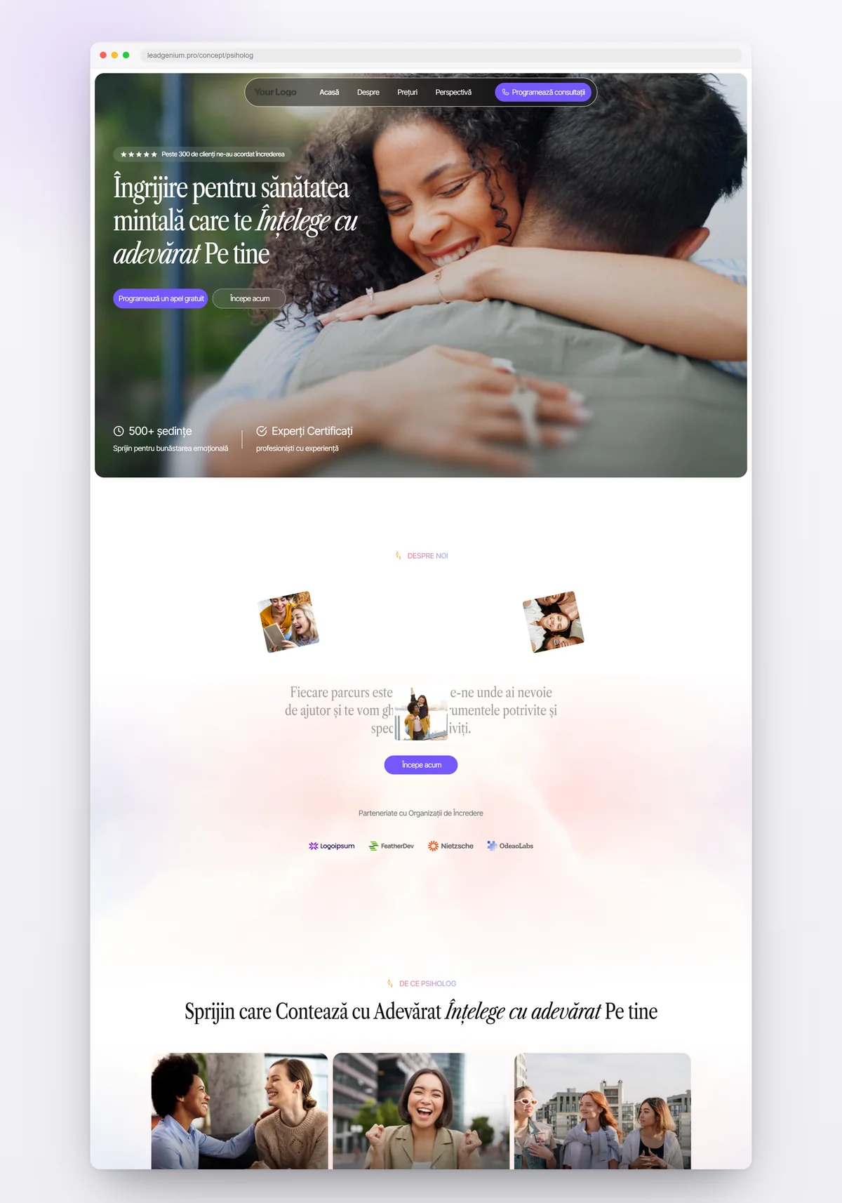 Psiholog — leadgenium.pro/concept/psiholog