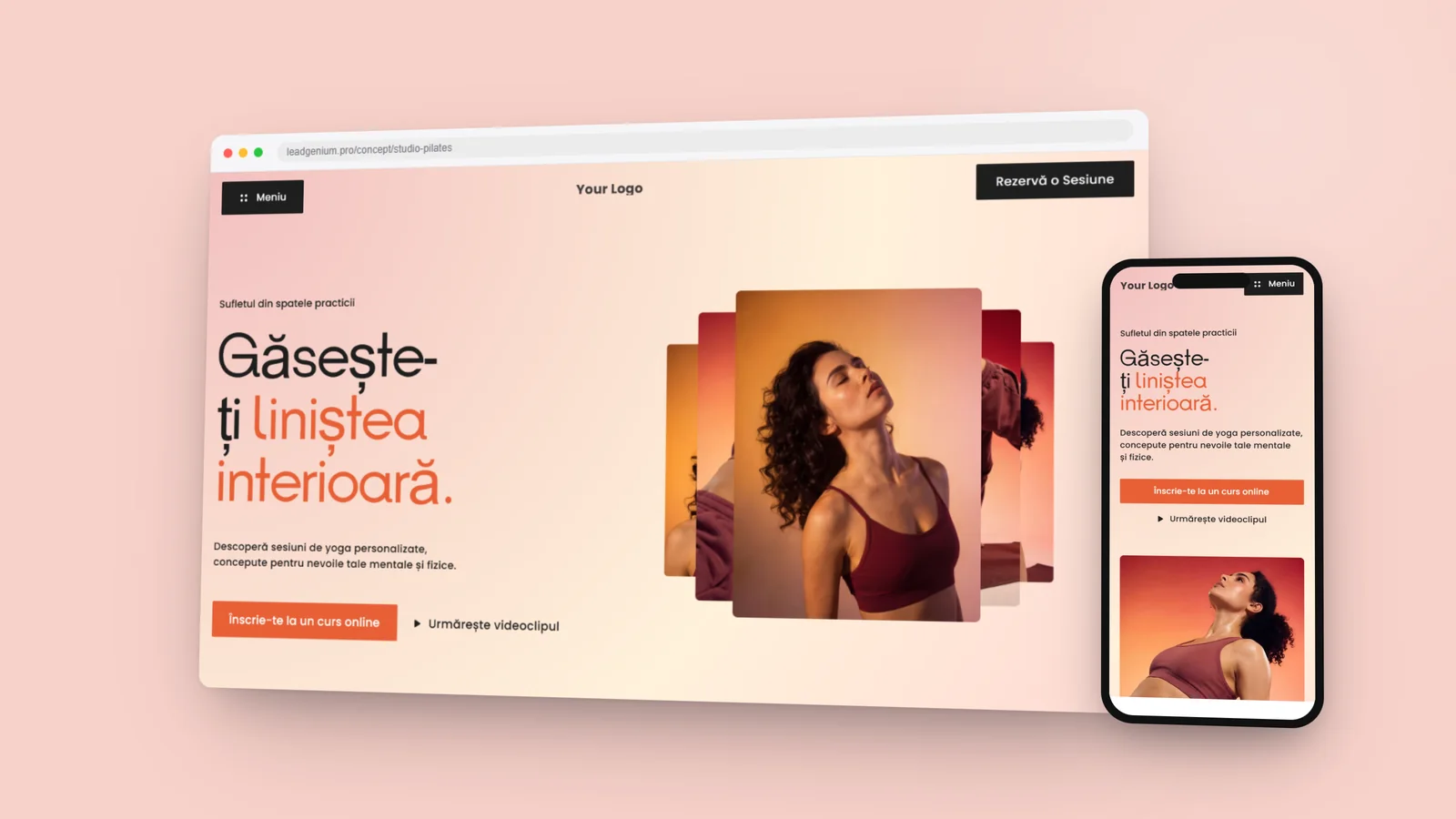 Studio de pilates — leadgenium.pro/concept/studio-pilates